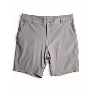 Ripzone Mens Grey Hybrid Shorts 34 Stretch Performance Zip Pocket Travel Outdoor